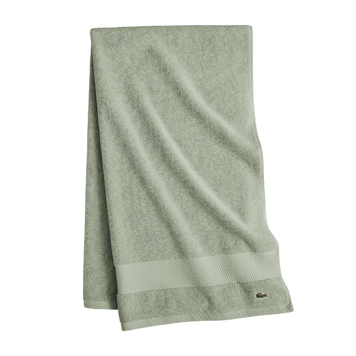 Lacoste Heritage Supima Colección de Toallas y Tapete de Baño - Bath Sheet 35x70 - Aloe