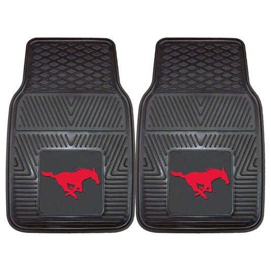 Fanmats 13010 Southern Methodist University Mustangs Front Row Vinyl Heavy Duty Car Mat - 2 Piece