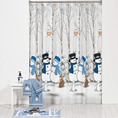SKL Home - Dispensador de jabón de muñeco de Nieve de Navidad para baño, Cocina y Regalo, Color Azul
