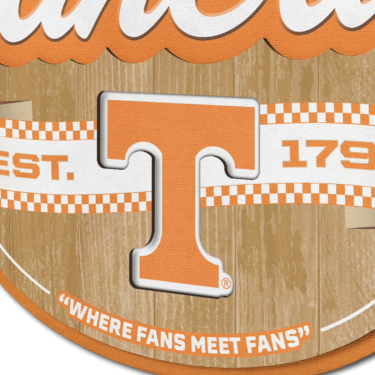 YouTheFan NCAA Tennessee Volunteers Fan Cave Letrero