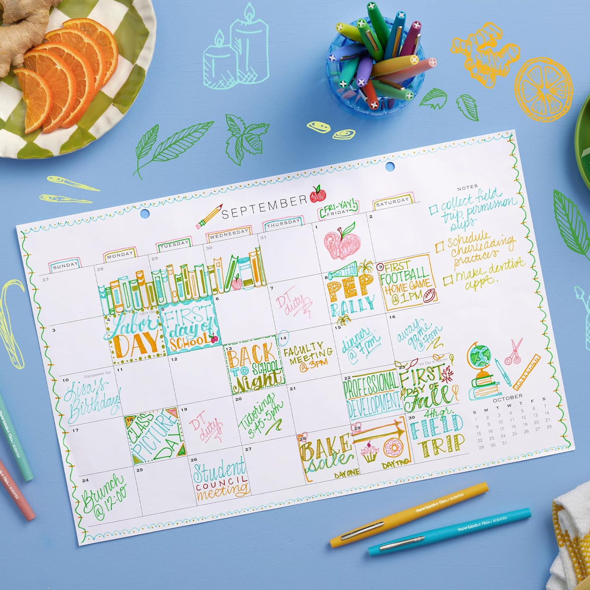 Paper Mate Flair Nature Escape - Bolígrafos de punta de fieltro perfumados, punta media (0.7 mm), colores surtidos, 16 unidades, perfectos para diario, escritura, colorear, suministros para profesores