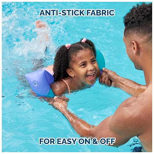 SwimWays Soft Swimmies Toddler Floaties, Learn-to-Swim Inflatable Pool Floats & Arm Floaties, Swimming Pool Accessories for Kids Aged 3-5