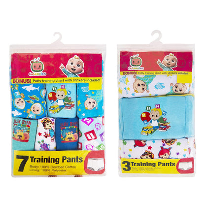 Coco Melon Multipack de Pantalones de Entrenamiento para IR al baño Ropa Interior de formación para bebés y niños pequeños para bebés Unisex