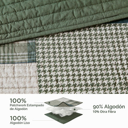 Woolrich Mill Creek - Juego de edredón Reversible, Estilo cabaña invertido a Color sólido, Colcha Ligera para Todas Las Estaciones, Capa de Ropa de Cama acogedora, Fundas a Juego, tamaño King/Cal