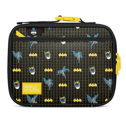 Simple Modern DC Comics - Lonchera para niños para la escuela, bolsa de almuerzo reutilizable con aislamiento para niños, niñas y niños, bolsillos exteriores e interiores | Colección Hadley | Iconos