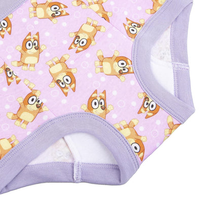 Bluey - Paquete de 7 pantalones de entrenamiento para ir al baño unisex con pegatinas y tabla de éxito, tallas 18 M, 2t, 3t y 4t, Paquete de 7 Bluey, 2 Años