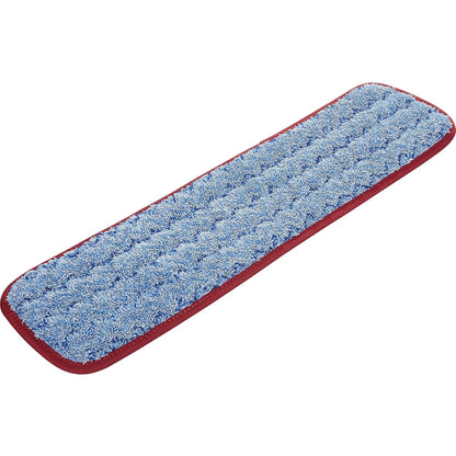 Rubbermaid Commercial Products HYGEN - Almohadilla para la cabeza de la trapeador húmeda de microfibra, 18 pulgadas, color rojo, para limpieza profesional y limpieza de suelos industriales de alta