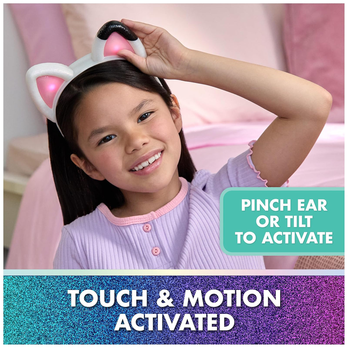 Gabby's Dollhouse: The Movie, Meow-Mazing Orejas interactivas, diadema con luces, sonidos y 3 modos de juego, juguetes para niños para niñas y niños a partir de 3 años