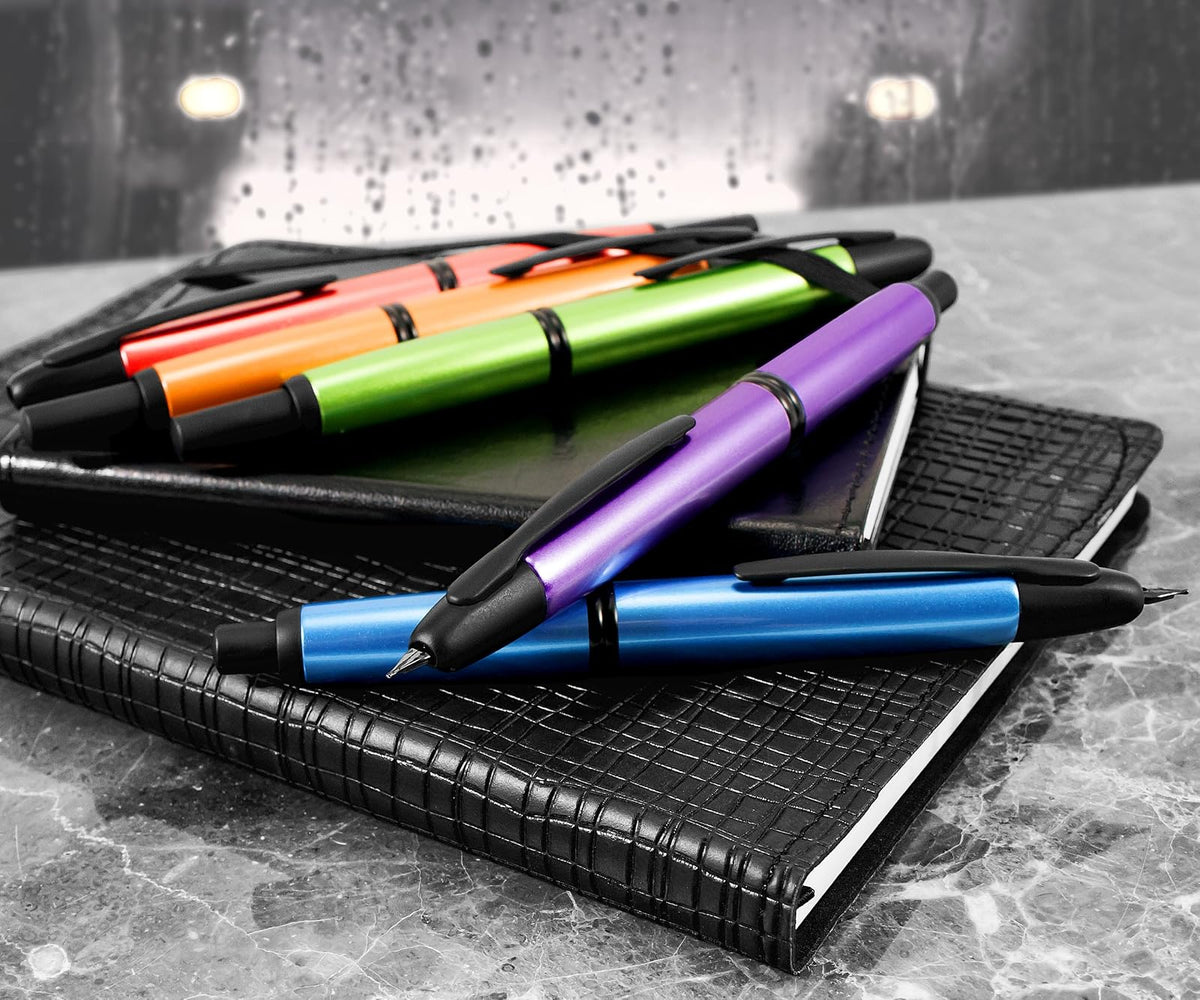 Pilot Vanishing Point Metallic, Pluma Fuente Retráctil Naranja, Tinta Líquida Azul, Mediano, Estuche 1 Pieza (61092)