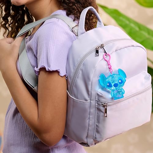 Disney Figura Clip-On Swirl-a-Stitch Stitch, Figura de Plástico de 8 cm con Líquido, Cuentas de Colores y Brillantina, Juguete para Niños de 3 Años en Adelante, de Just Play