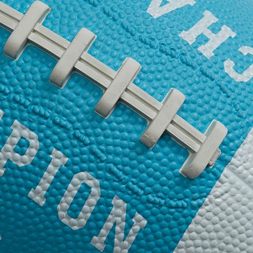 Champion Blitz Football, All-Weather Football, Enhanced Grip, Durable Rubber Cover and Molded Laces, for Outdoor Sports & Training, Includes 6 Ball Pump