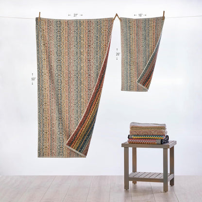 SKL Home Rhapsody - Toalla de baño de Alta Calidad, 100% algodón, 550 g/m², Reversible, Suave y Absorbente, Especia