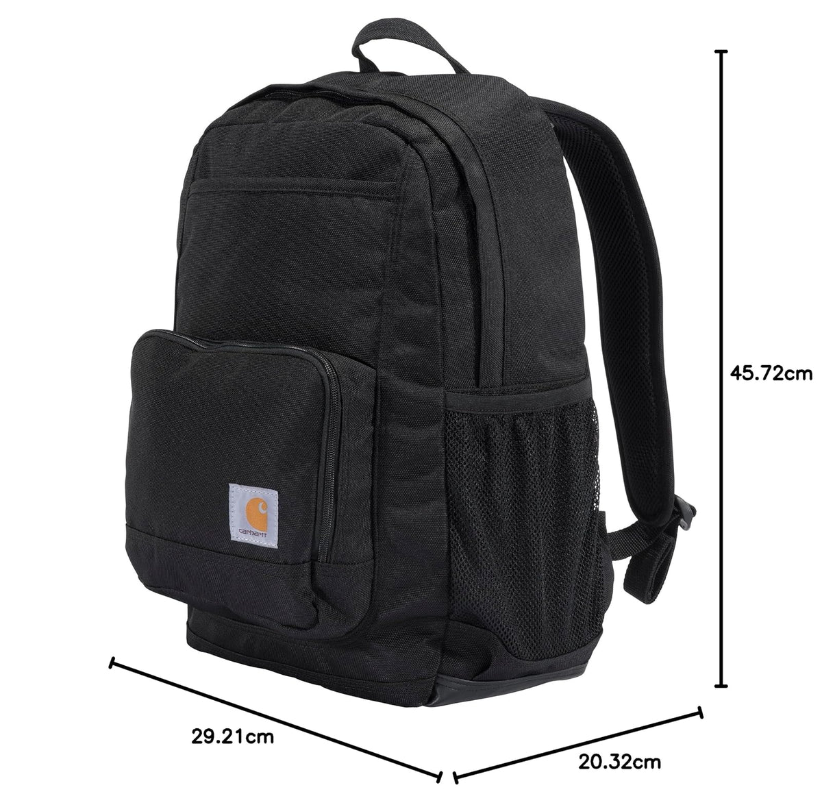 Carhartt - Mochila de 23 litros con un solo compartimento, paquete duradero con funda para portátil y base resistente a la abrasión Duravax, mochila de 23 litros (negro)