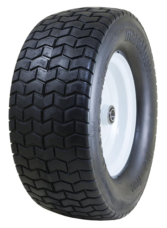 Marathon Neumático antipinchazos de 16x6.50-8" en la rueda, cubo de 3", bujes de 3/4"