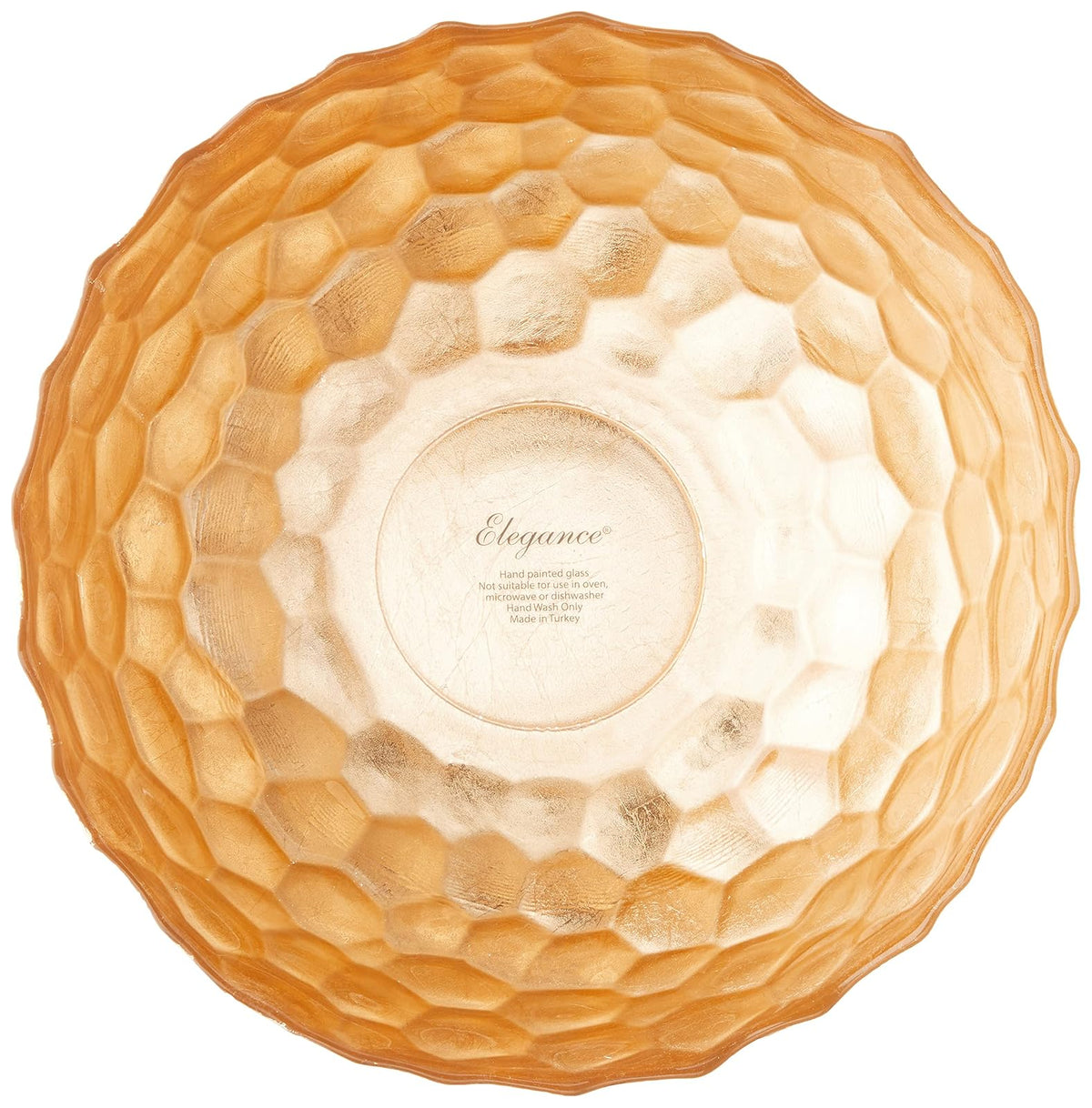Elegance Odessa - Cuenco de cristal dorado, 22,8 cm