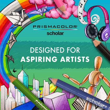 Prismacolor Scholar - Lápices de colores, suministros de arte perfectos para dibujar, dibujar, colorear, surtidos, 24 unidades