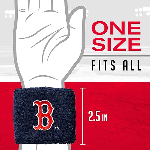 Franklin Sports MLB Team Licensed Baseball Wristbands - MLB Team Logo Sweat Wristbands - Great for Costumes + Uniforms - Pair
