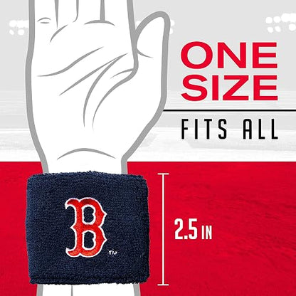 Franklin Sports MLB Team Licensed Baseball Wristbands - MLB Team Logo Sweat Wristbands - Great for Costumes + Uniforms - Pair