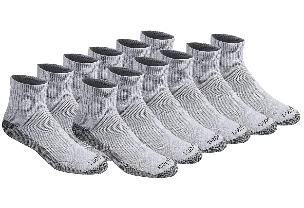 Dickies Calcetines Dri-Tech Control de Humedad para Hombre - XL - Grey (12 Pairs)