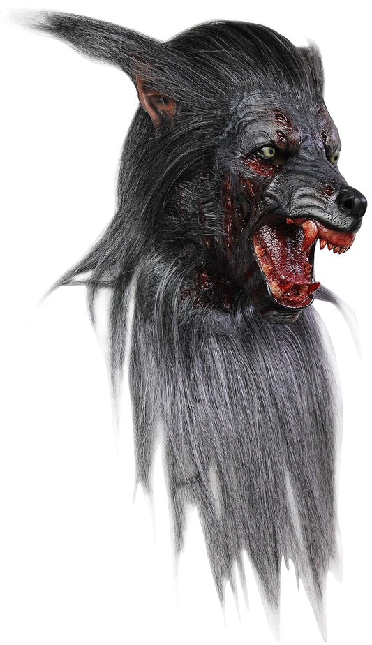 Black Wolf, Máscara de Hombre Lobo Bestia Sangrienta, Máscaras de Hombres Lobo Ideal para Disfraz de Halloween
