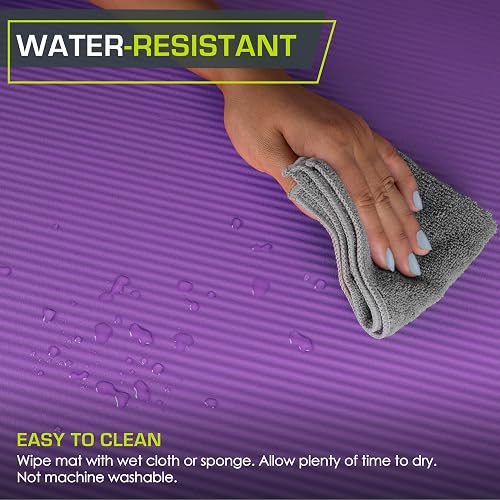 ProsourceFit Extra Thick Yoga and Pilates Mat ½€ (13mm) or 1 (25mm), 71-inch Long High Density Exercise Mat with Comfort Foam and Carrying Strap