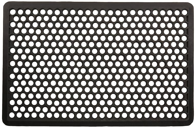 Tapete Antifatiga Mat Black 55 x 85 cm Perforado con Orillas Achaflanadas - Muy Confortable - Ideal para Colocarse en Entradas, Negocios, Puestos de Trabajo, etc.