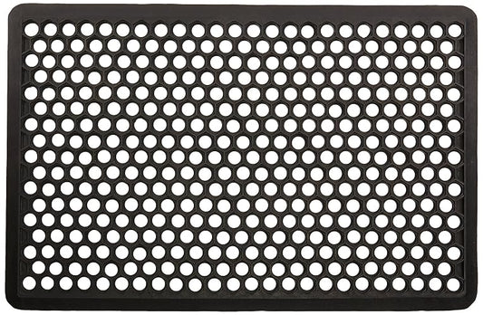 Tapete Antifatiga Mat Black 55 x 85 cm Perforado con Orillas Achaflanadas - Muy Confortable - Ideal para Colocarse en Entradas, Negocios, Puestos de Trabajo, etc.