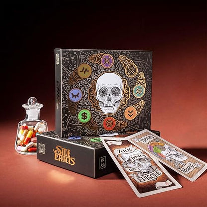 Pillbox Games Efectos Secundarios: desata la diversión y el Caos usando Terapia y medicamentos en Este Juego de Cartas de Golpe para 2 a 8 Jugadores