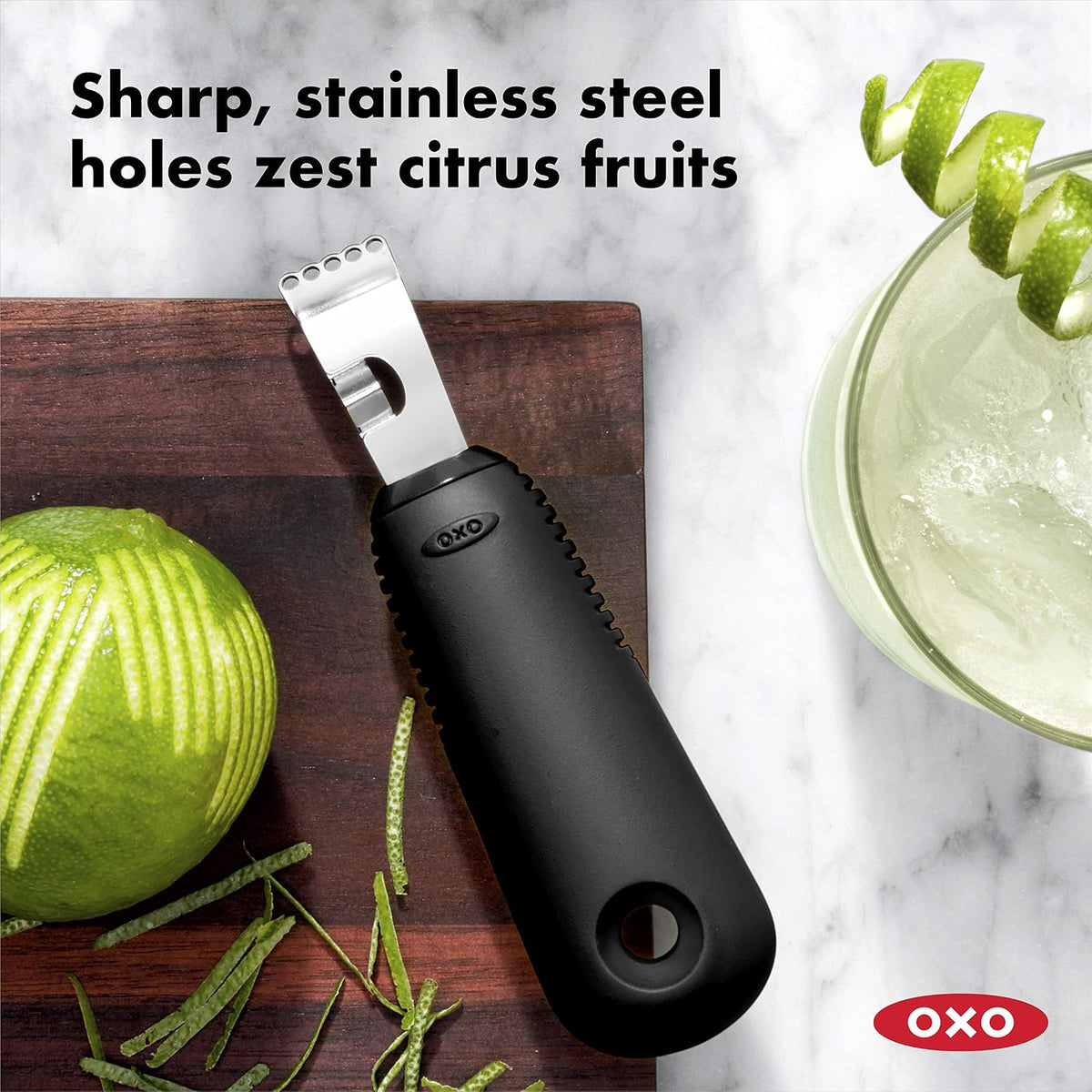 OXO 11261400 Good Grips Citrus Zester, talla única, color negro