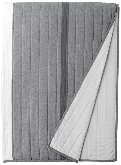 Nautica Colección Vessey | Colcha 100% algodón Reversible y Ligera, prelavada para Mayor Comodidad, fácil Cuidado, Lavable a máquina, King, Gris