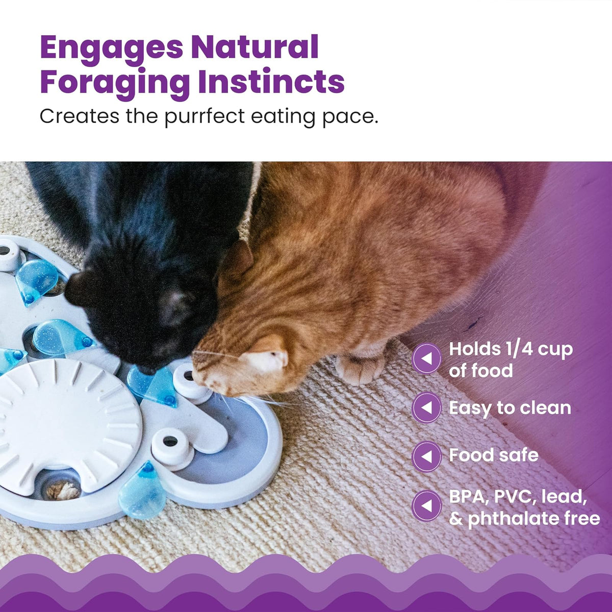 Nina Ottosson by Petstages Rainy Day Puzzle & Play - Rompecabezas Interactivo para Gatos