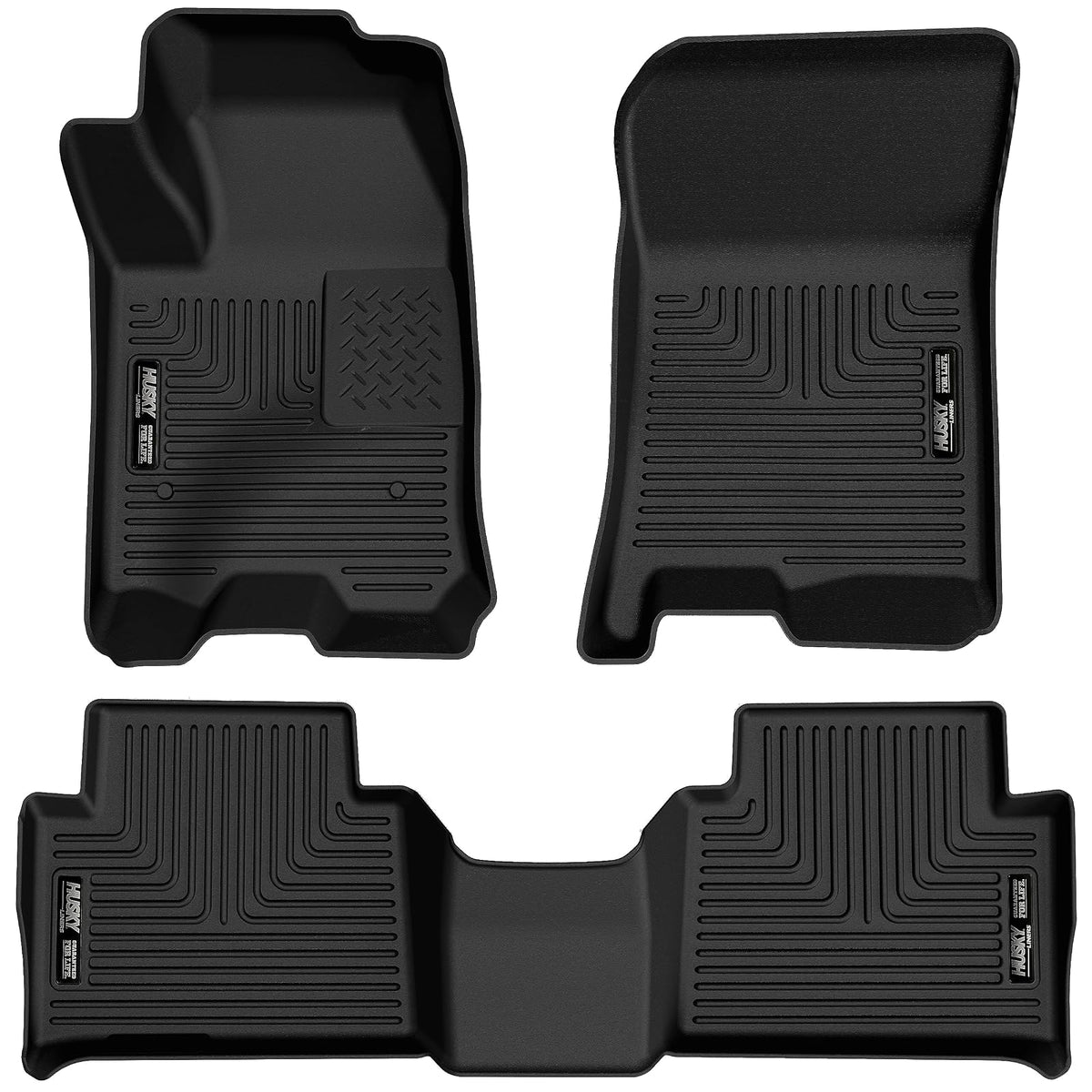 Husky Liners Weatherbeater - Alfombrillas para Chevrolet Colorado y GMC Canyon Crew Cab 2024-2025 | Frente y Segunda Fila, 3 Piezas Negras - 99221