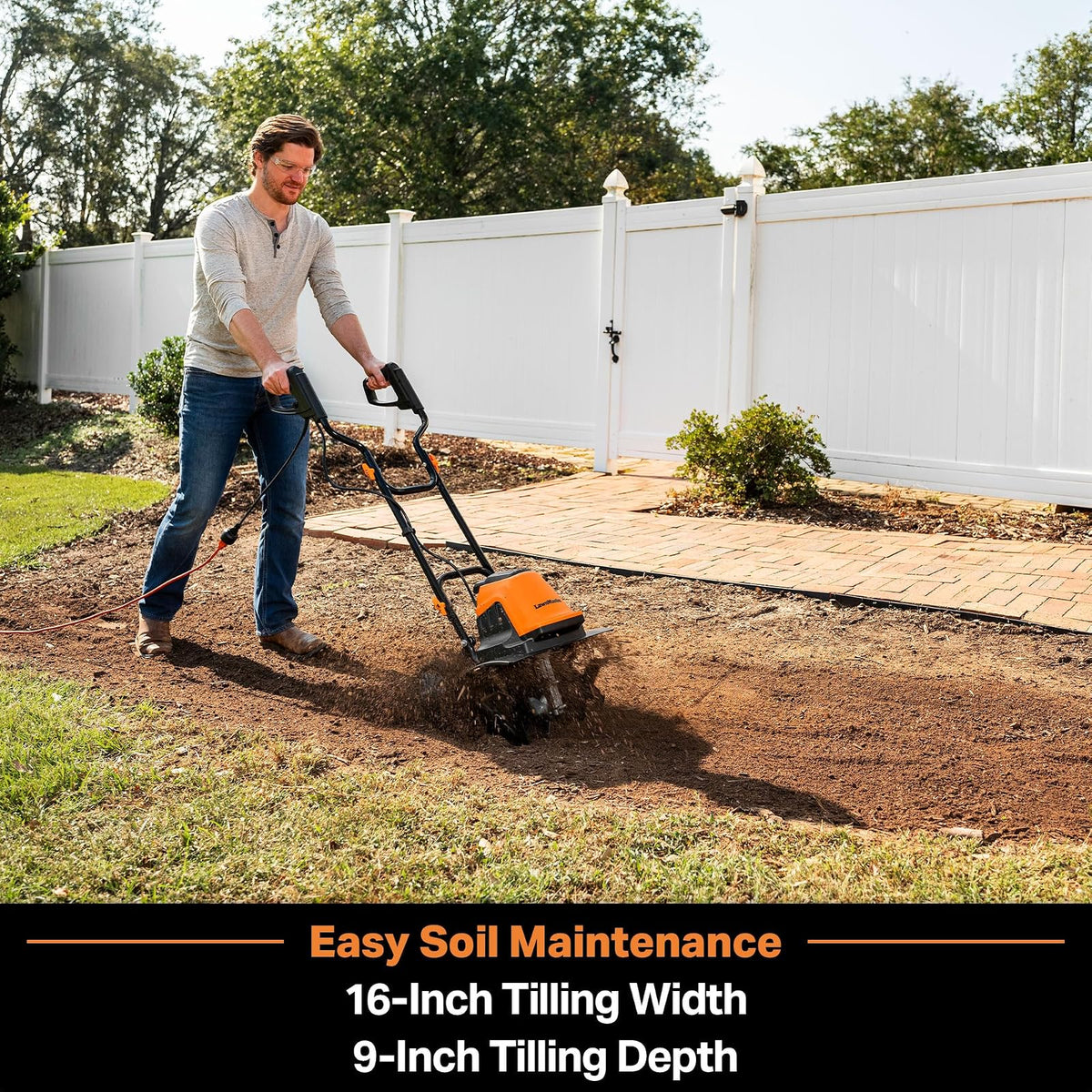 LawnMaster TE1016M - Caña eléctrica (10 amperios, 16 Pulgadas), Verde