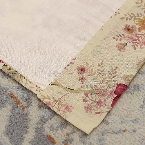 Greenland Home Antique Rose Cenefa para Ventana Forrada, 213 cm de Ancho x 48 cm de Largo, Marfil (Ecru)