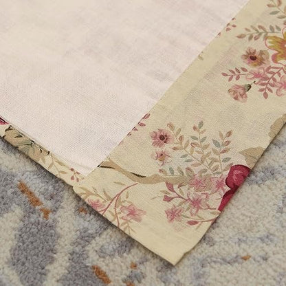 Greenland Home Antique Rose Cenefa para Ventana Forrada, 213 cm de Ancho x 48 cm de Largo, Marfil (Ecru)