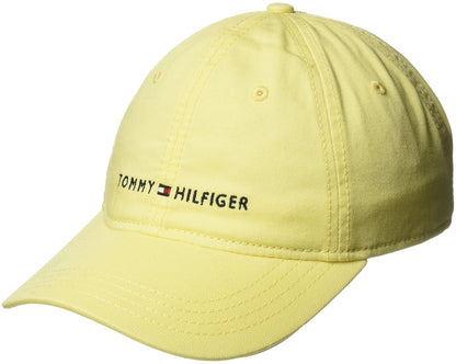 tommy hilfiger Men 's Logo papá gorra de béisbol, Rosado petunia, Talla única - luz de calcio