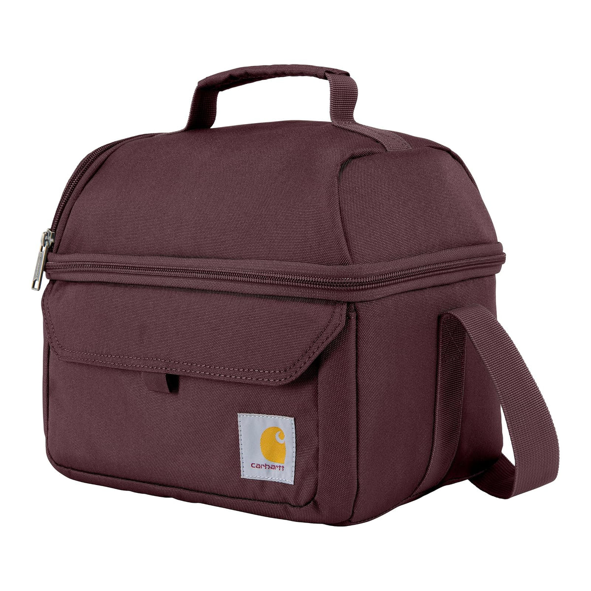 Carhartt - Fiambrera aislada con 12 latas y Dos Compartimentos, lonchera Totalmente aislada - Enfriador de almuerzo aislado de 12 latas - Lonchera grande (puerto)