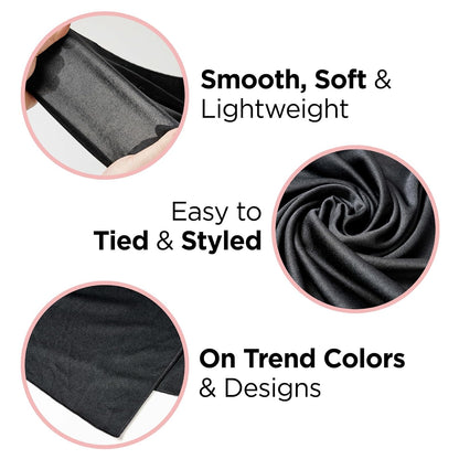 KISS COLORS & CARE Soft Satin Wrap Scarf -