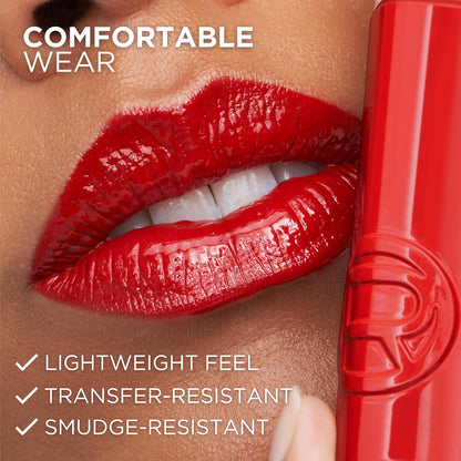 L'Oréal Paris Infallible Laque Resistance, Labial Líquido con Acabado Brillante, Brillo Instantáneo y Color de Larga Duración Hasta por 16h, Tono Berry Bordeaux 520