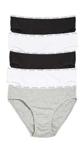Calvin Klein Bikini elástico de algodón para mujer, paquete de 5