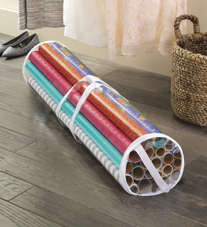 Whitmor Organizador de Regalo de 41 Pulgadas, Transparente, Blanco