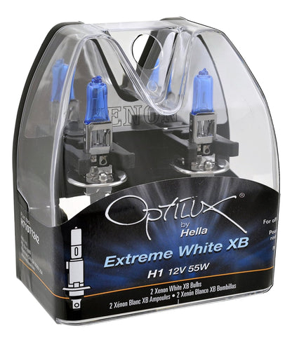 Hella Focos Halógenos de Funda de Plástico Doble Extreme White XB, 55 W, H71071242