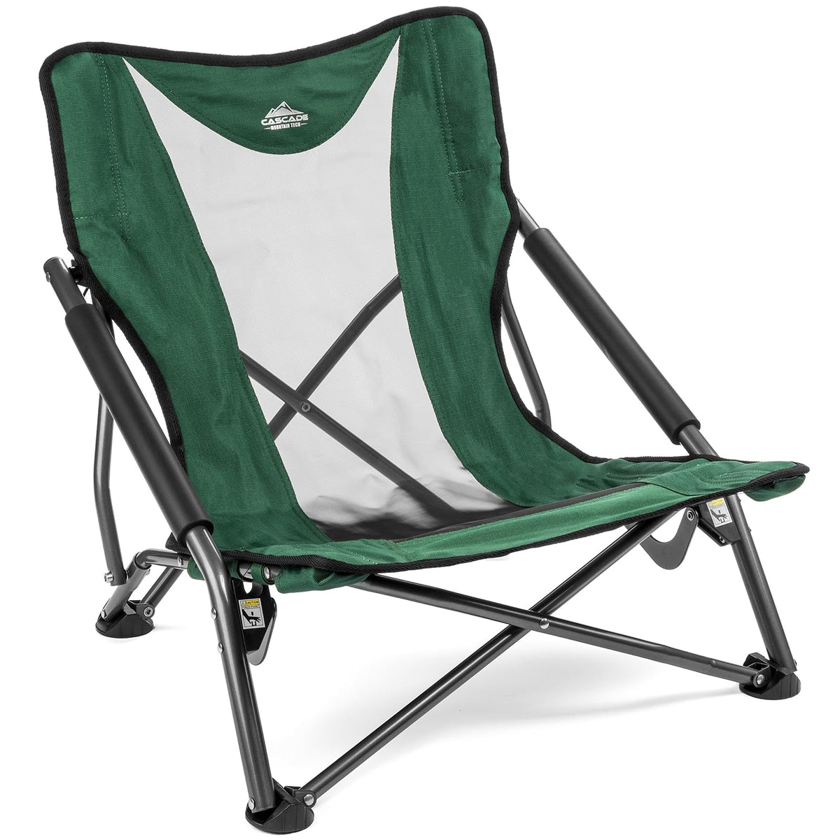 Cascade Mountain Tech Silla para exterior, ligera, compacta y duradera, Perfil Bajo - Verde