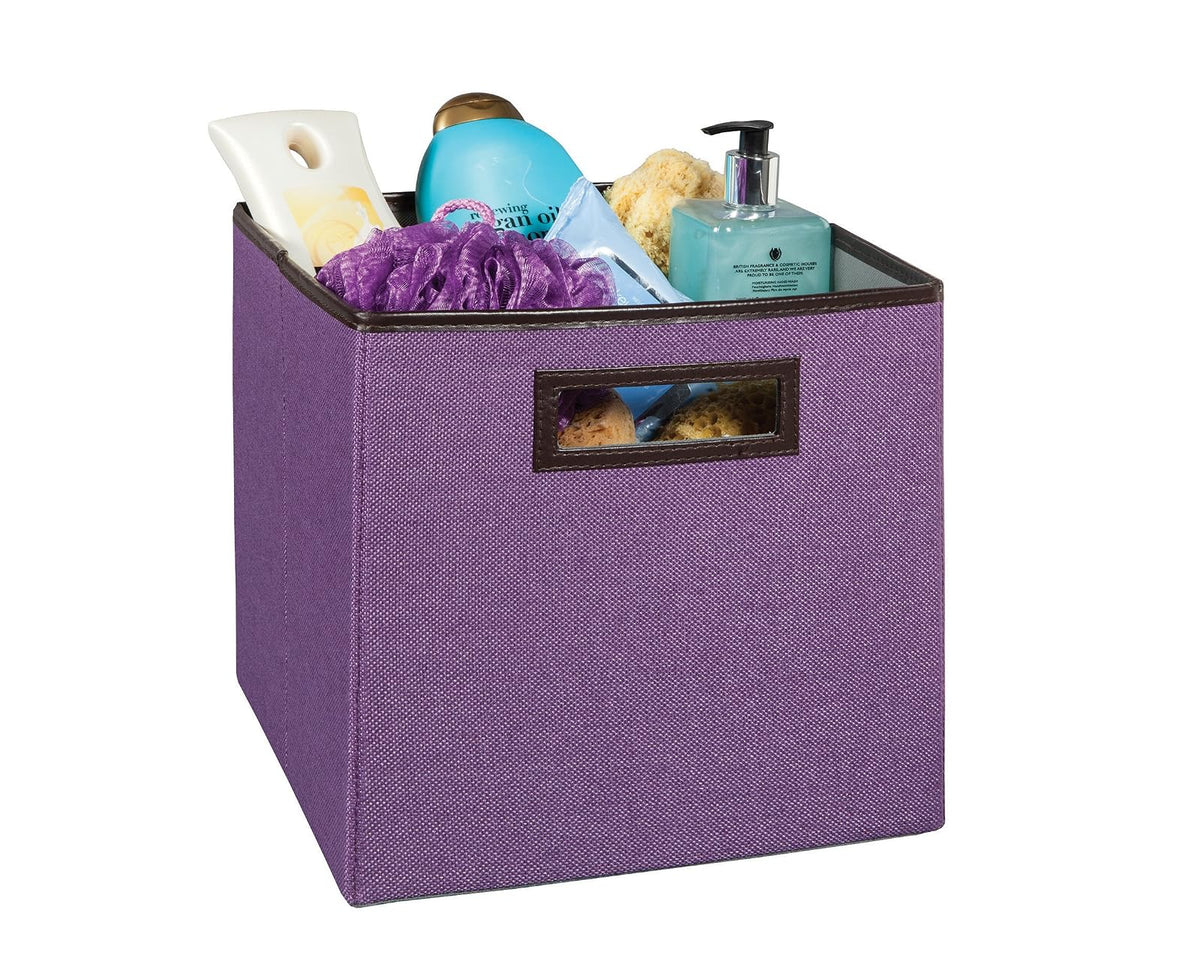 ClosetMaid 1130 Cubeicals - Papelera de Tela con Borde Decorativo, Color Lila
