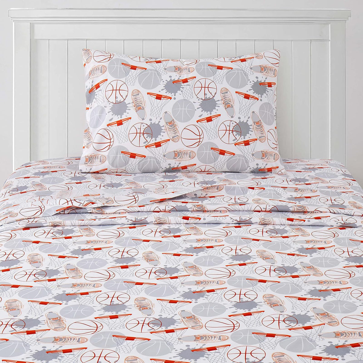 Colección 1500 Supreme - Juego de sábanas para niños y niñas, Divertidos y Coloridos y cómodos, Bolsillo Profundo, sin Arrugas, Ropa de Cama Suave y acogedora, tamaño Individual,