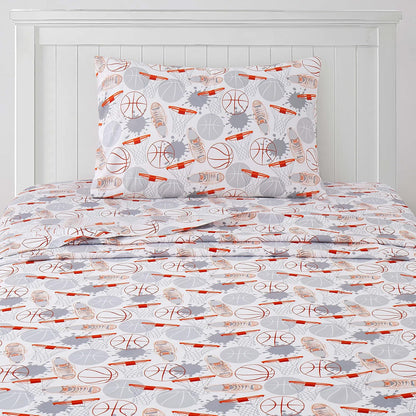 Colección 1500 Supreme - Juego de sábanas para niños y niñas, Divertidos y Coloridos y cómodos, Bolsillo Profundo, sin Arrugas, Ropa de Cama Suave y acogedora, tamaño Individual,