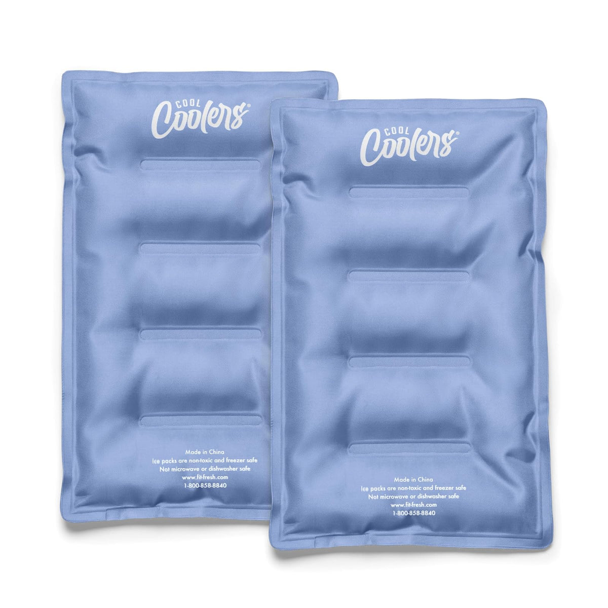 Cool Coolers 2 Pack Soft Ice Packs for Cooler, Flexible Stretch Nylon, Lunch Box Ice Packs, Ice Packs for Lunch Boxes - Azul Cornflower