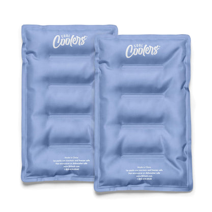 Cool Coolers 2 Pack Soft Ice Packs for Cooler, Flexible Stretch Nylon, Lunch Box Ice Packs, Ice Packs for Lunch Boxes - Azul Cornflower