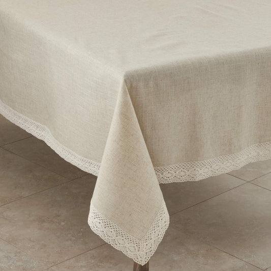 Saro Lifestyle 931 Mantel Natural Cuadrado de 72 Pulgadas, se Vende por 1 Pieza