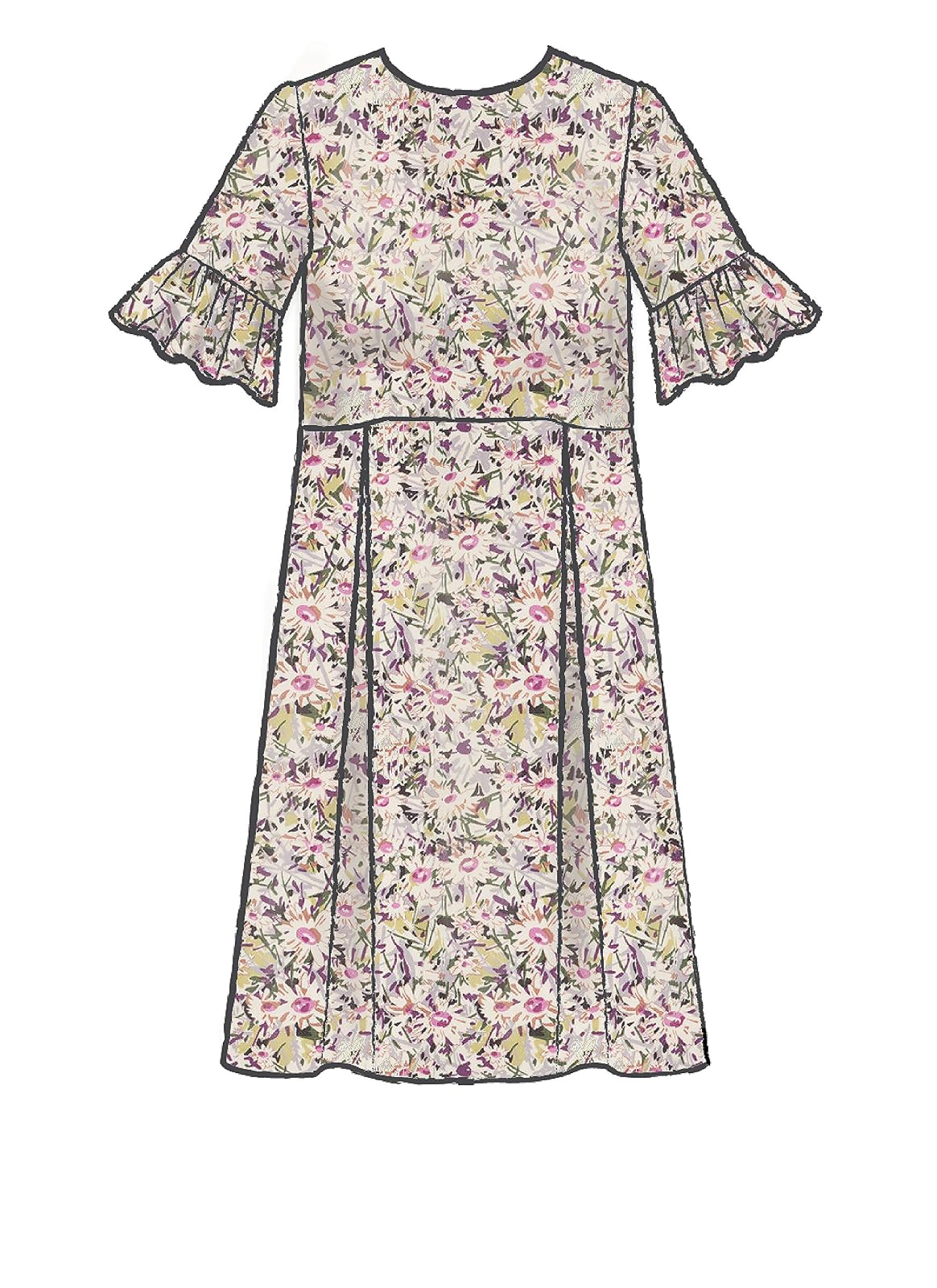McCall's Patterns McCall's - Vestido plisado hasta la rodilla para mujer, tallas 14-22, patrón de costura, color blanco